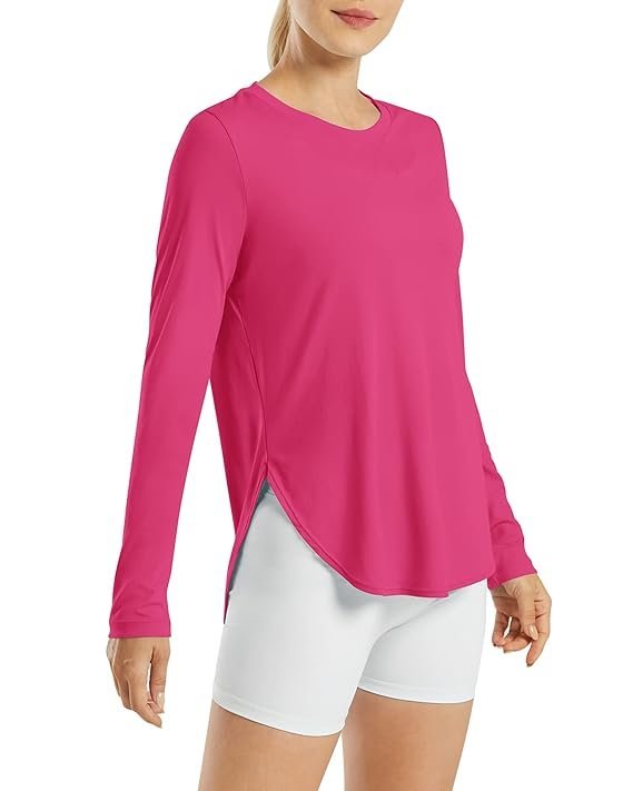 G4Free Women's UPF 50+ UV Shirts Long Sleeve Workout Sun Shirt Outdoor Gym Hiking Tops Quick Dry Lightweight