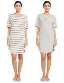 Marks & Spencer Women's Cotton Mid Thigh Length Modern Regular Night Shirt