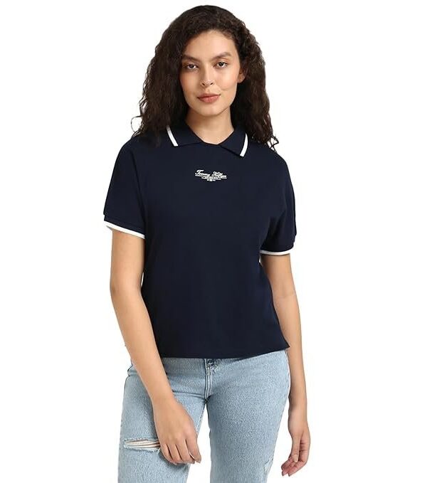 Tommy Hilfiger Women's Solid Regular Fit T-Shirt