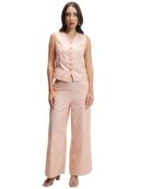 Tokyo Talkies Women's Tailored Waistcoat & Flared Trousers Co-ord Set | Sleek & Sophisticated | Trendy & Versatile