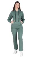 Women Winter Night Suit, Sweatshirt with Lower, Warm Sleepwear Set