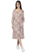 VERO MODA Women's Rayon A-Line Midi Dress