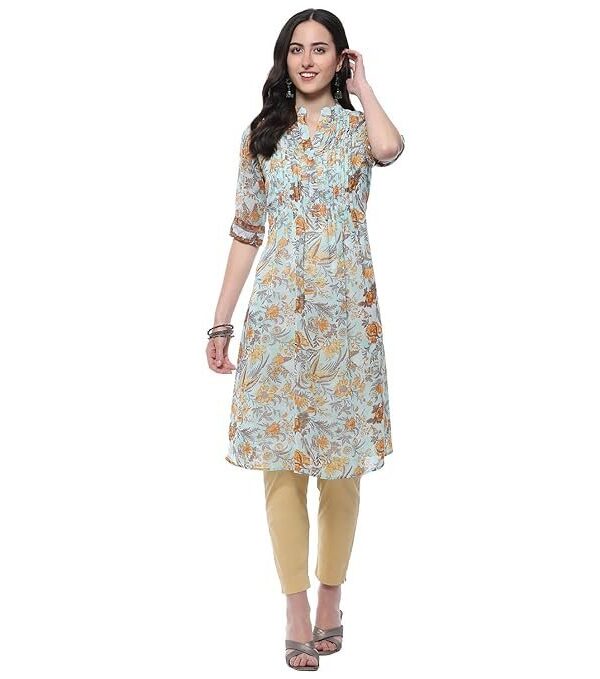 BIBA Women's Polyester Straight Fit Kurta