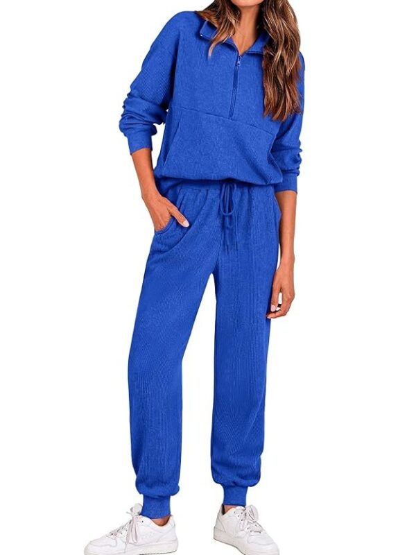 PRETTYGARDEN Women's Fall 2 Piece Lounge Sets Zip Up Sweatshirt Jogger Pants Sweat Track Suits Travel Outfit Winter Clothing