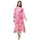 BIBA Women's 100% Rayon Printed Straight Kurta