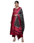Varanga Brocade Yoke with Gota Detail Kurta with Trouser with Bandhani Printed Dupatta