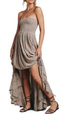 R.Vivimos Womens Summer Cotton Sexy Backless Long Dresses